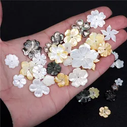 New In Natural Pearl Flower Shape Beads Mother of Pearl Charm Beads Natural Shell Bead for DIY Bracelet Necklaces Earrings Ring