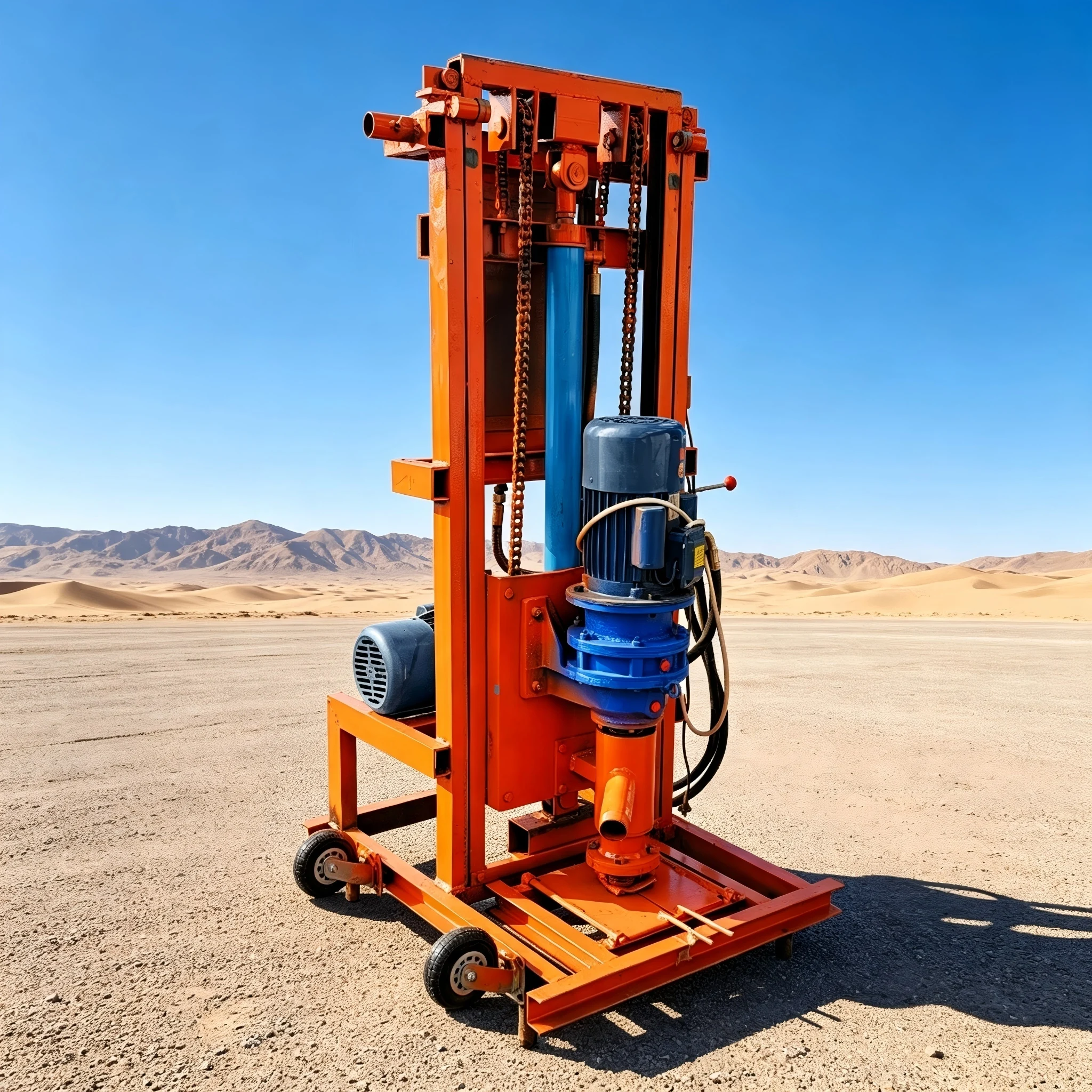 Customized Compact Model Water Well Drilling Rig 100m Deep Hydraulic Powered Less Maintenance