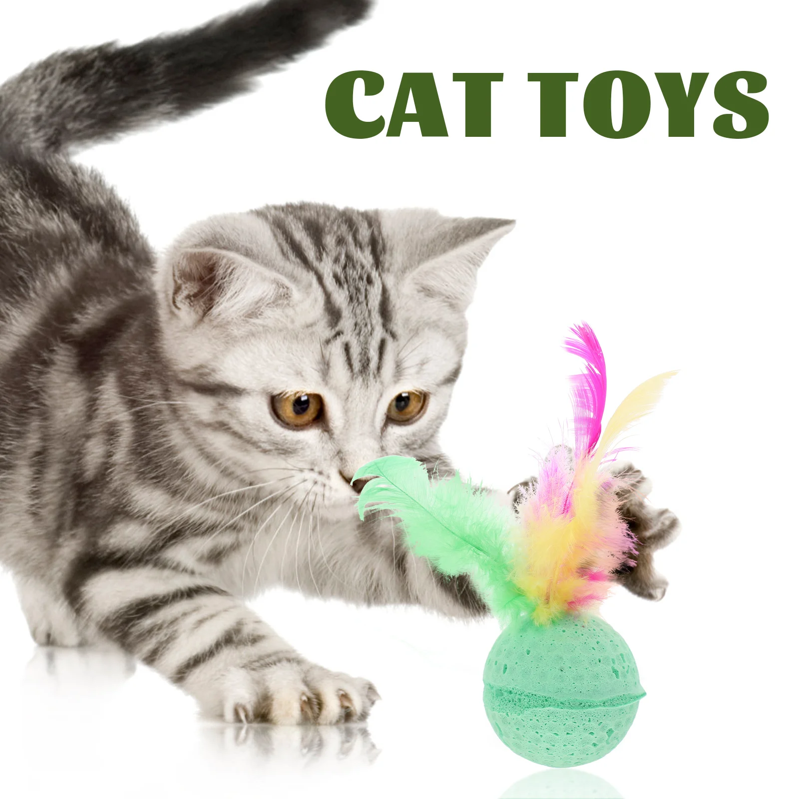 

3 pcs Latex Tail for Cat Stimulate Instincts Reduce Sponge Balls Cats Toys Anxiety Cats Toys For Cat Toy Balls