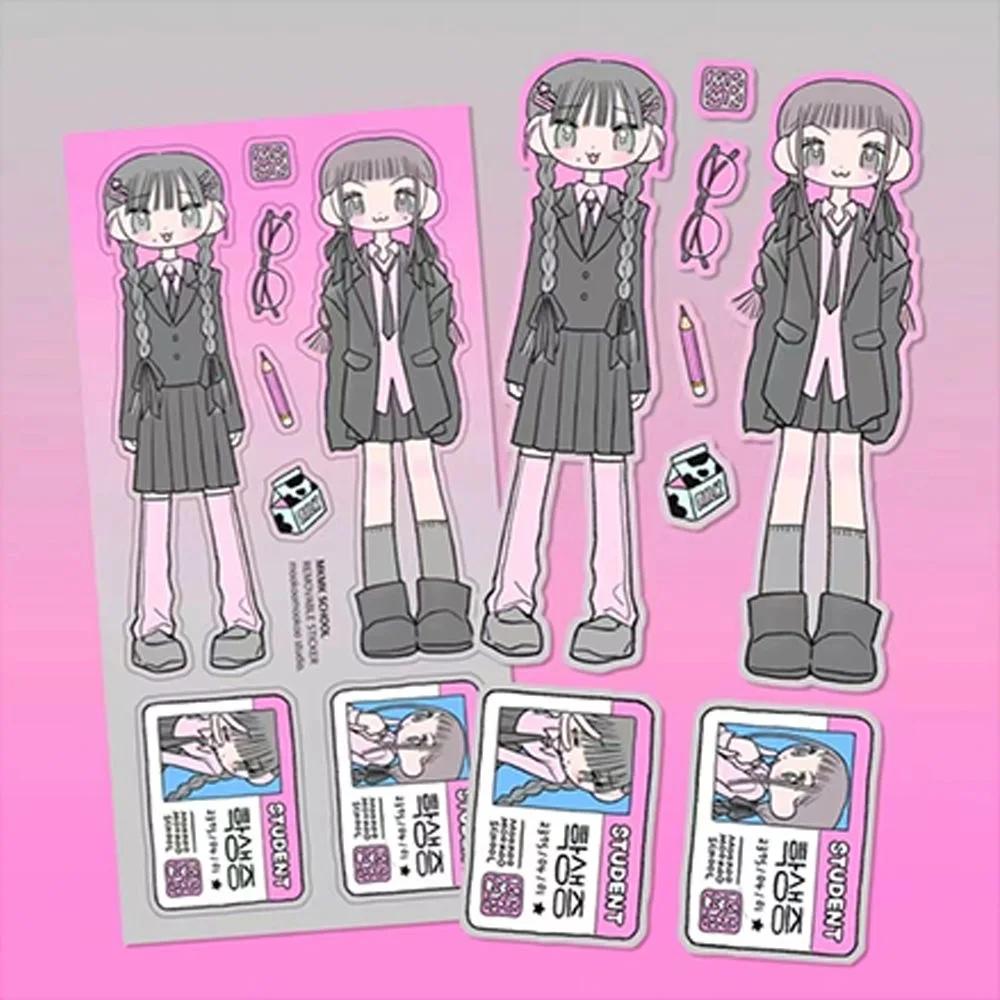 ملصقات Mookoo الكورية y2k فتاة حارة موحدة شخصية حساب اليد ملصق Ins عالية المظهر حافظة هاتف شعبية DIY بها بنفسك