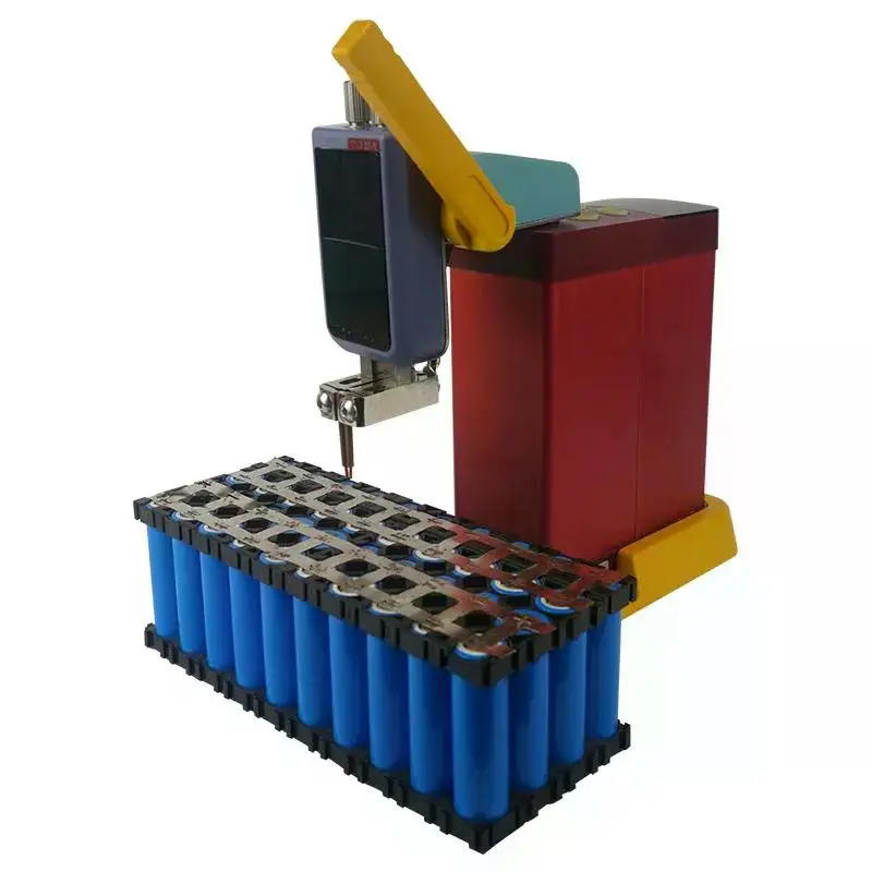 Máquina de solda de bateria de pulso Soldador a ponto Usado para soldagem de capacitor de bateria de lítio Armazenamento de energia Novo brilho 801D