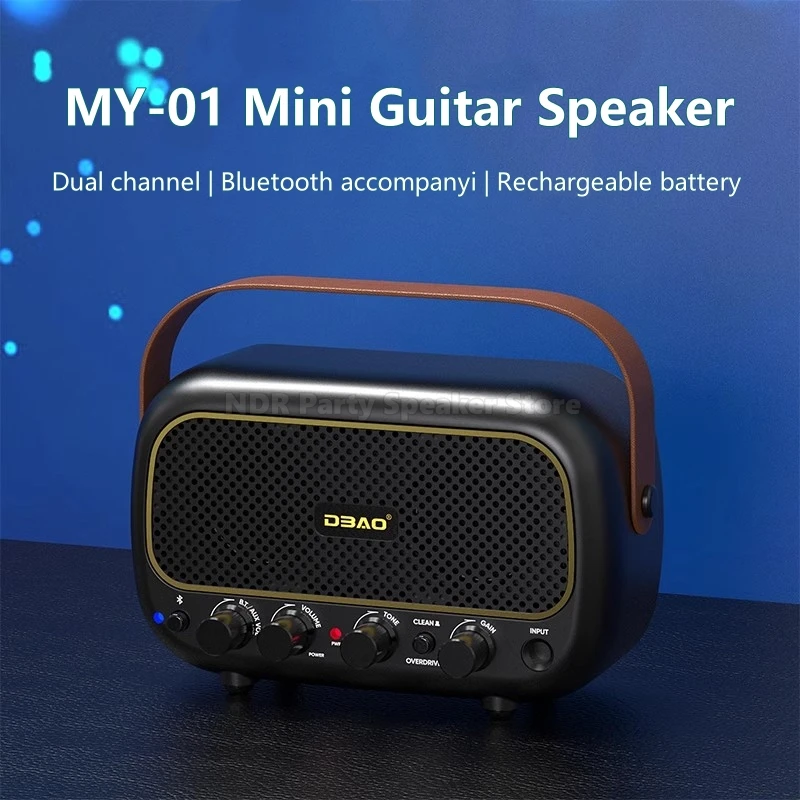 Professional 5 Watt Electric Guitar Amplifier Speakers Mini Wireless Bluetooth Accompany Portable Amp with Headset Input Jack