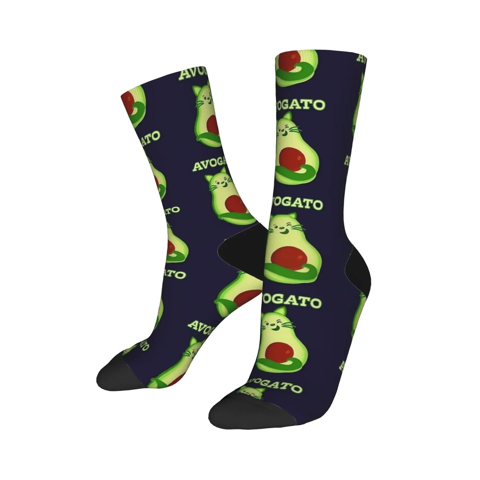 Abacate keto kitty cat ganha em você meias personalizadas meias anti homens meias macias respiráveis inverno moda correndo meias esportivas