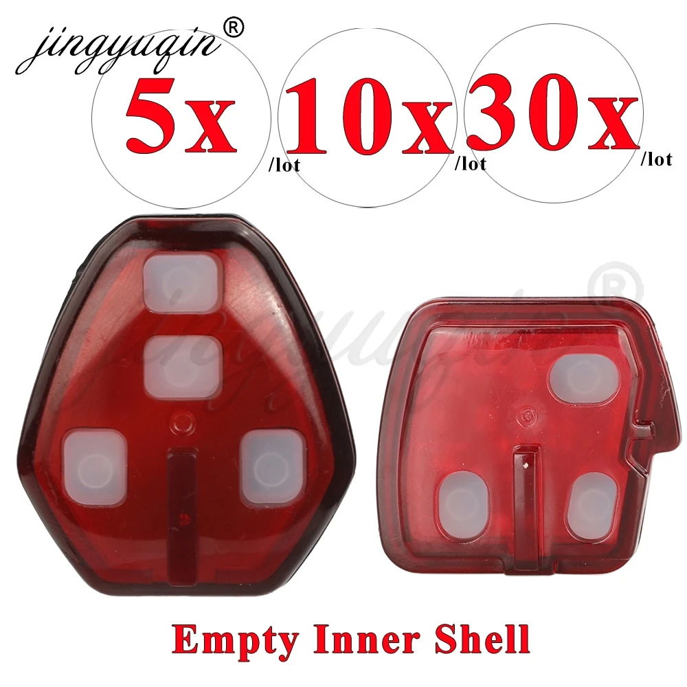 jingyuqin 5/10/30pcs Car Remote Key Pad Shell Inner Case For Mitsubishi Outlander Montero Pajero Triton ASX Lancer Shogun L200