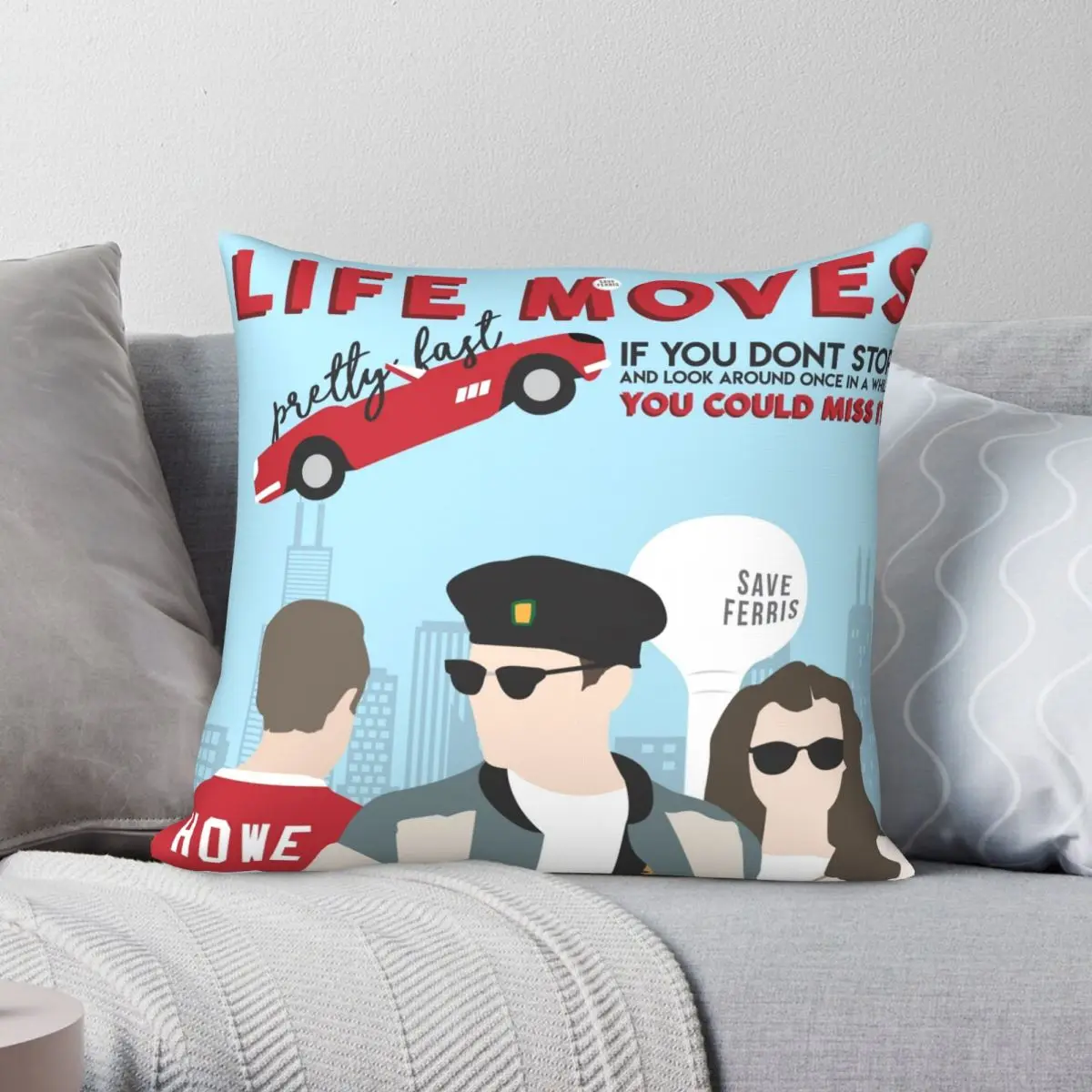 Bueller Movie Pillowcase Polyester Linen Velvet Creative Zip Decor Throw Pillow Case Sofa Seater Cushion Cover