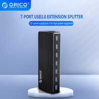 ORICO 4 7 Ports USB 3.0 High Speed Hub with 12V Power Adapter USB Splitter OTG Adapter for Desktop Laptop Computer Accessories