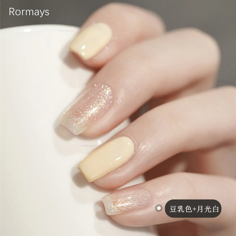 Rormays 1KG off white gel nail polish series cream varnish gel semi permanent UY LED large capacity nail salon special factory