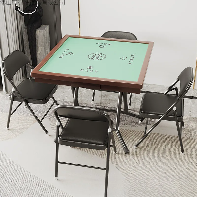 Folding chess and card hand rubbing simple card manual square table small mahjong table panel