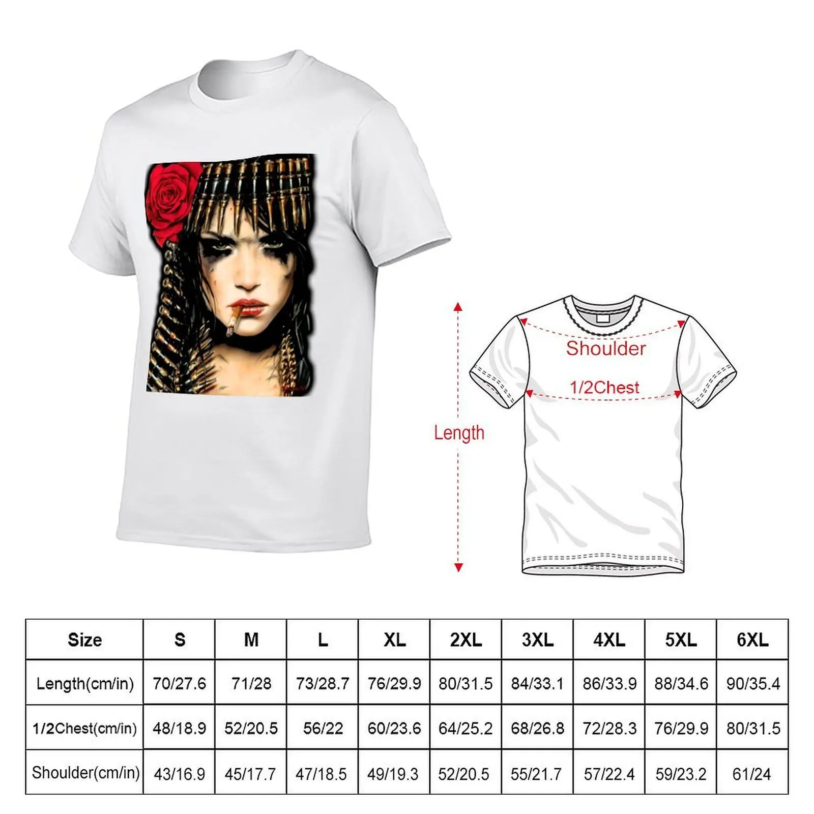 Bandolier Girl T-Shirt t shirt for man 100 percent cotton t shirt man casual T-Shirt