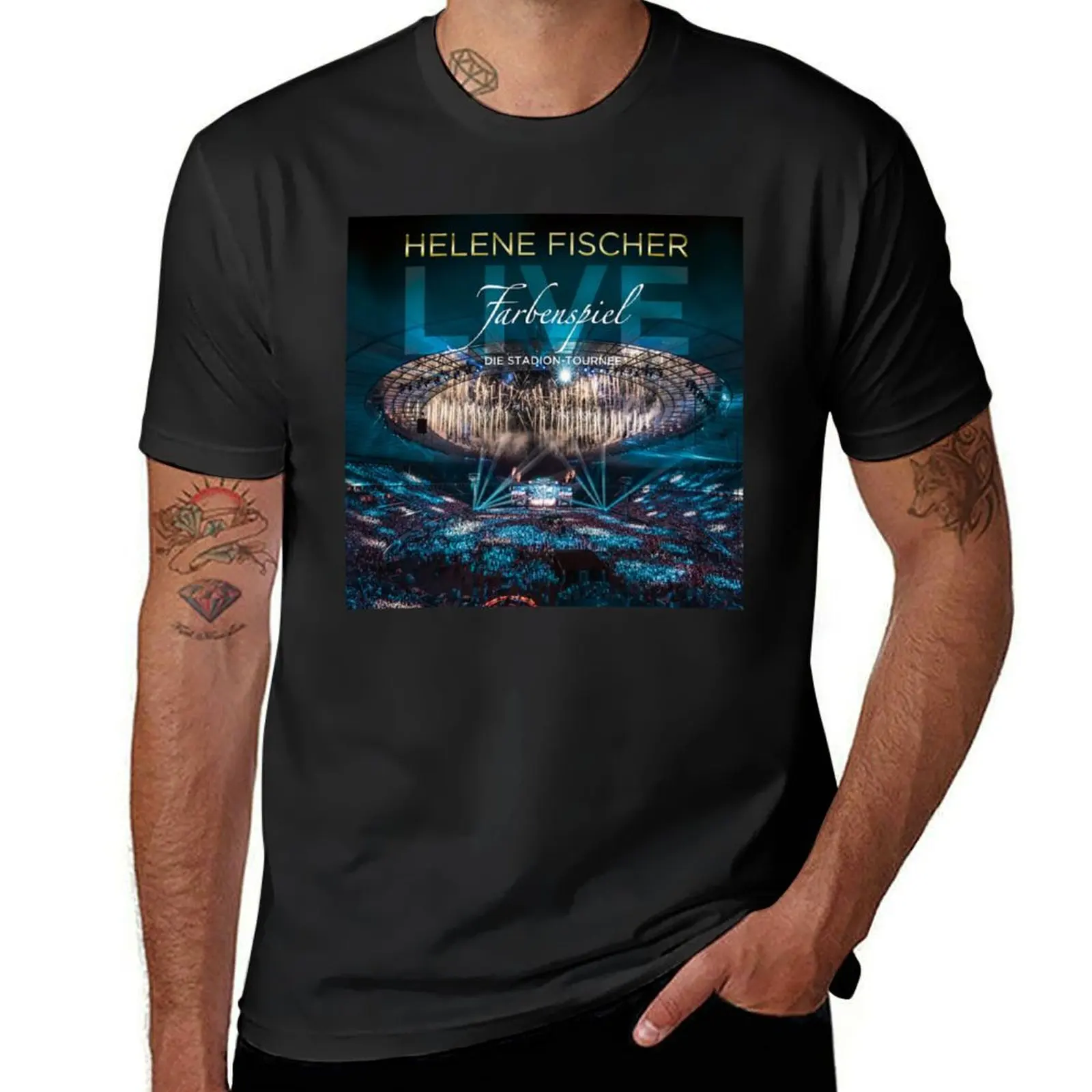 Helene Fischer - Farbenspiel Live - Die Tournee album 2013 T-Shirt Short sleeve tee customs men clothings