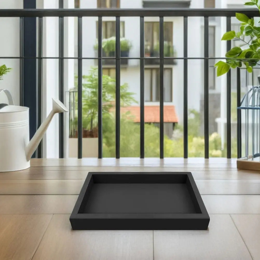 

Plastic Square Flower Pot Tray Water Catcher Anti-Slip Drainage Saucer for Indoor Outdoor Plants Planter Drip Base Mat