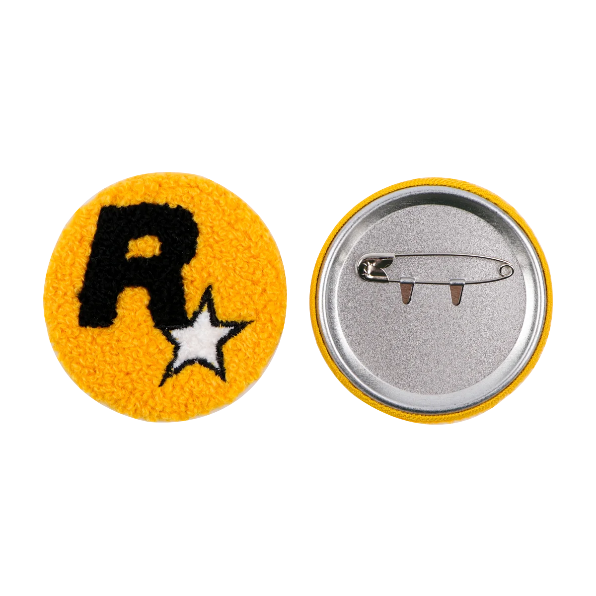 R Star Games Button Pins Tinplate Brooch Towel Embroidery Lapel Badges for Clothes Bags Backpacks Briefcase Accessories Gift