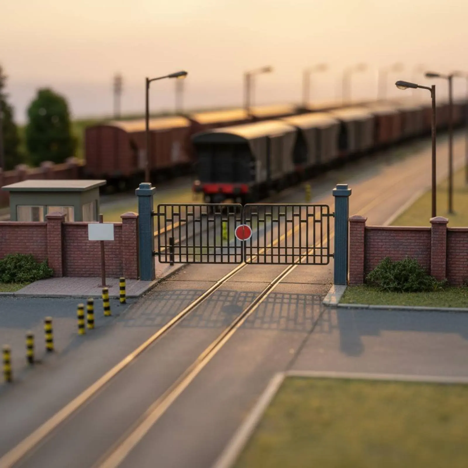 

Model Railway Gate Authentic Looking Train Depot Gate Scale Train Building Miniature Hobby Display for Railroad Modelers