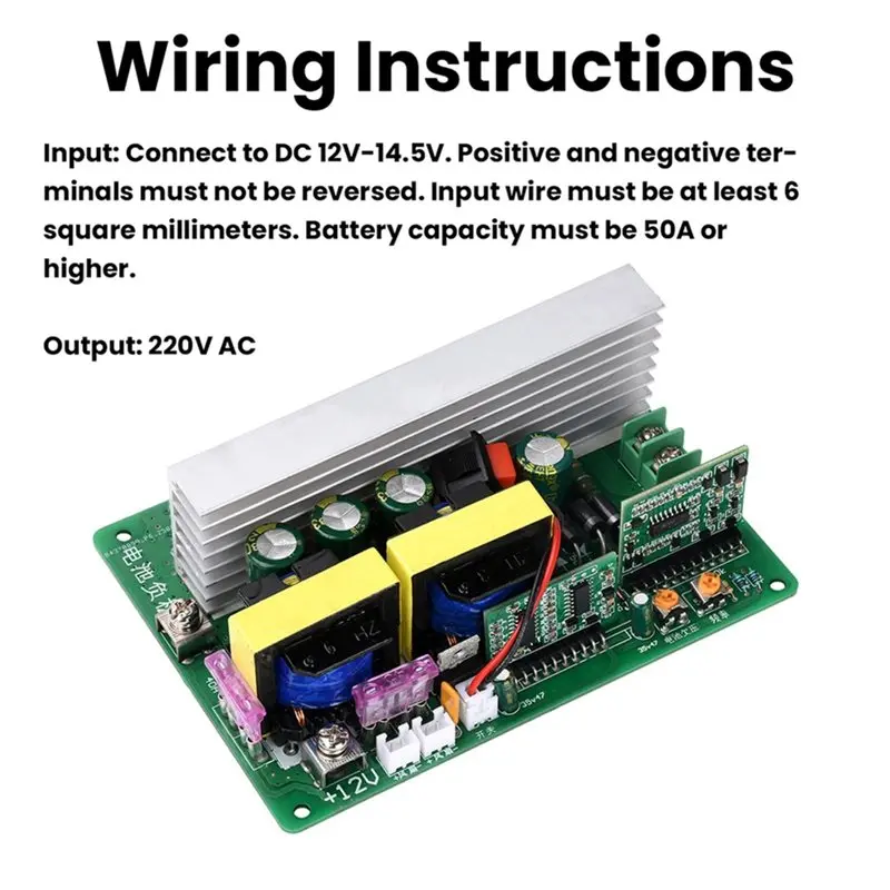 500W Inverter Module DC 12-14.5V To AC 220V Sine Wave Boost Converter Transformer Module With Switch And Fan Interface