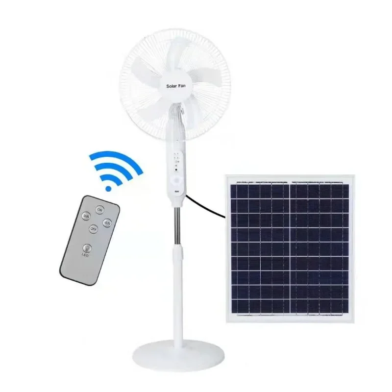 16inch Solar Table Fan Rechargeable LED Fan with Multifunction Charger