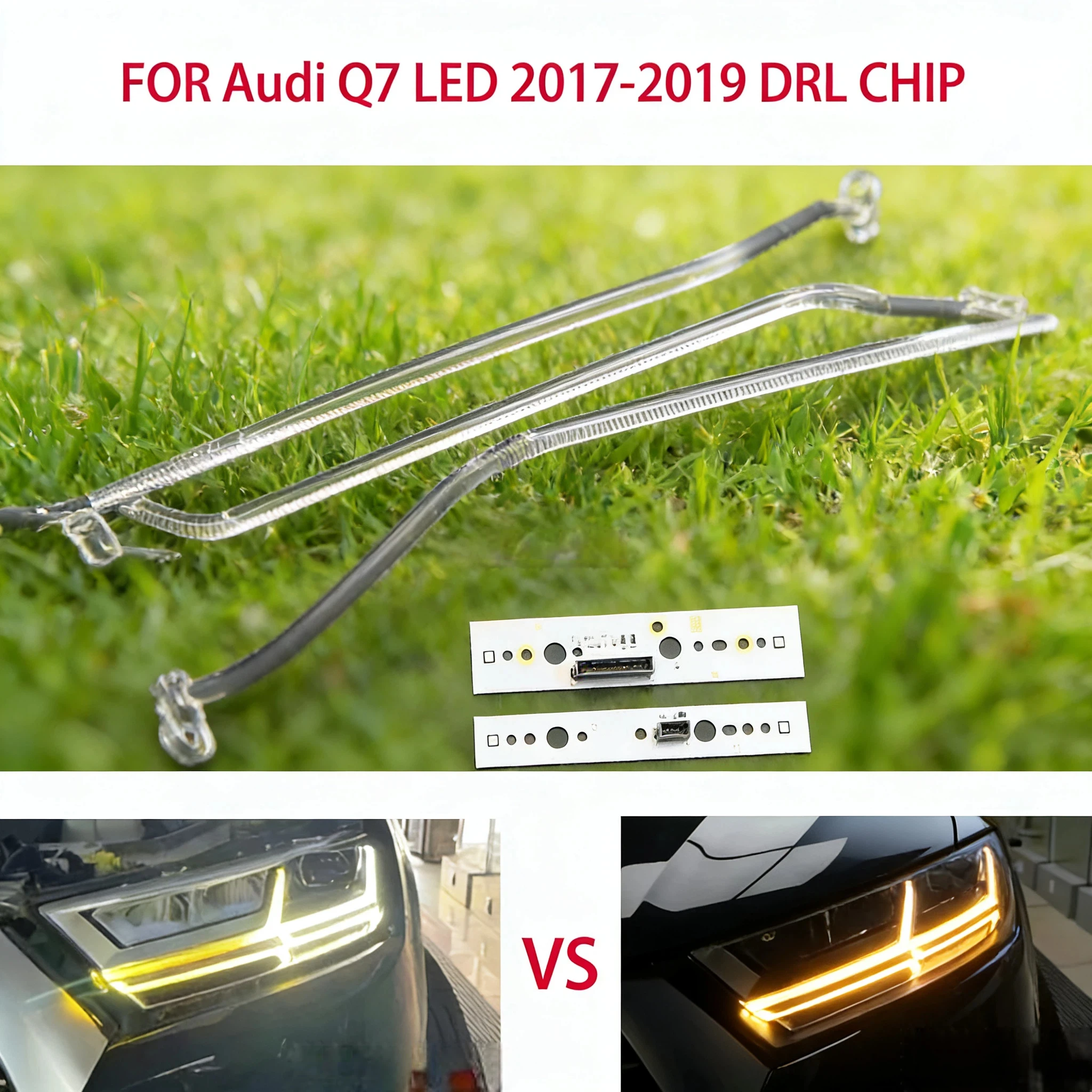 

For Audi Q7 LED 2017-2019 Car Headlights DRL Light Strips Angel Eyes Chip Ballast Module DRL Maintenance