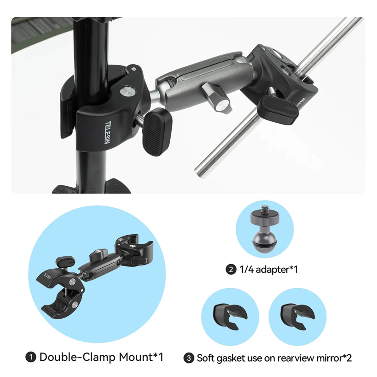 Motorcycle Bicycle Camera Holder Selfie Stick Handlebar Mount for X2 X3 12 11 10 Accessory