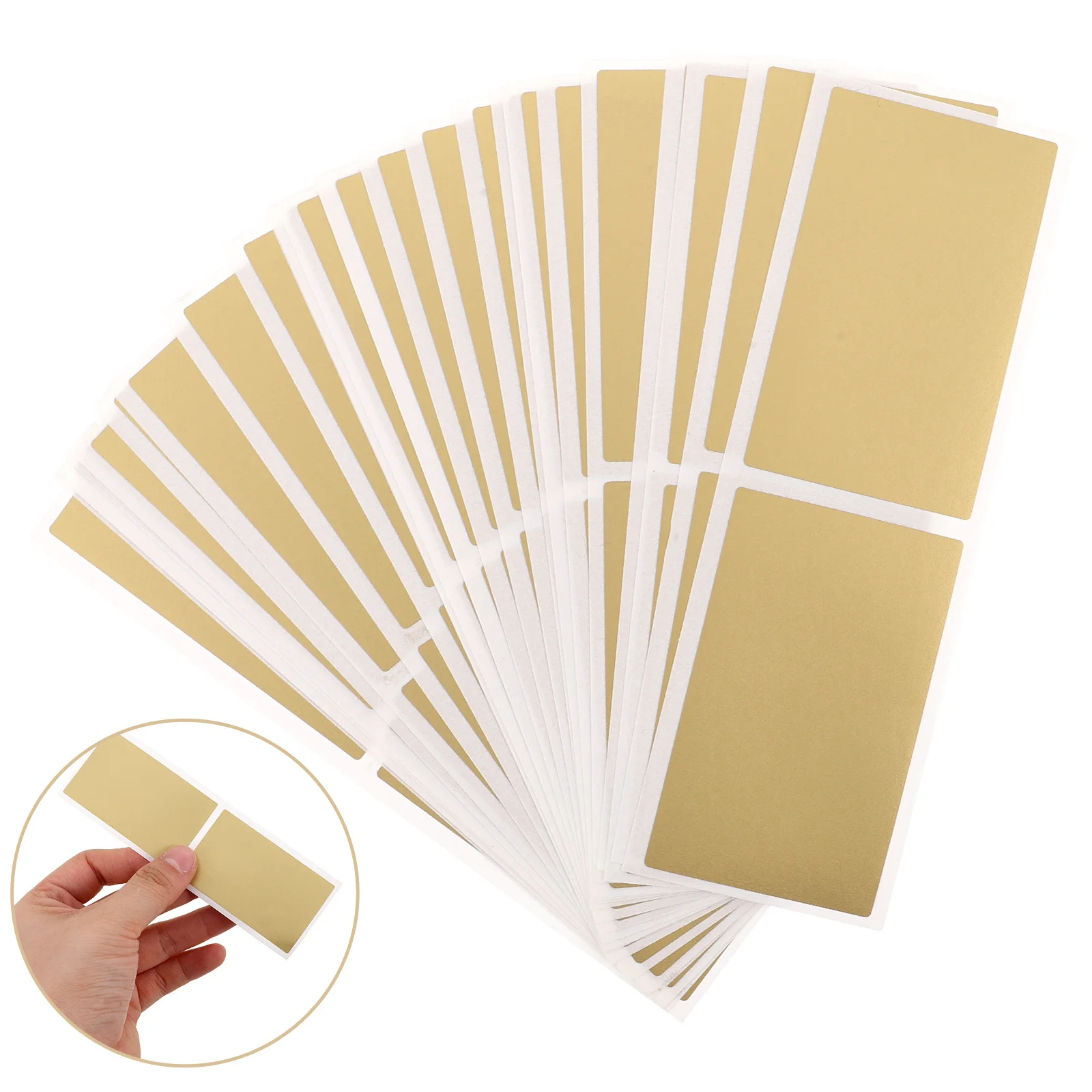 

50Pcs Gold Rectangle Scratch Cards Coated Greeting Card Hidden Prize Game Scratch Off Cards Rectangle Coated Greeting Card