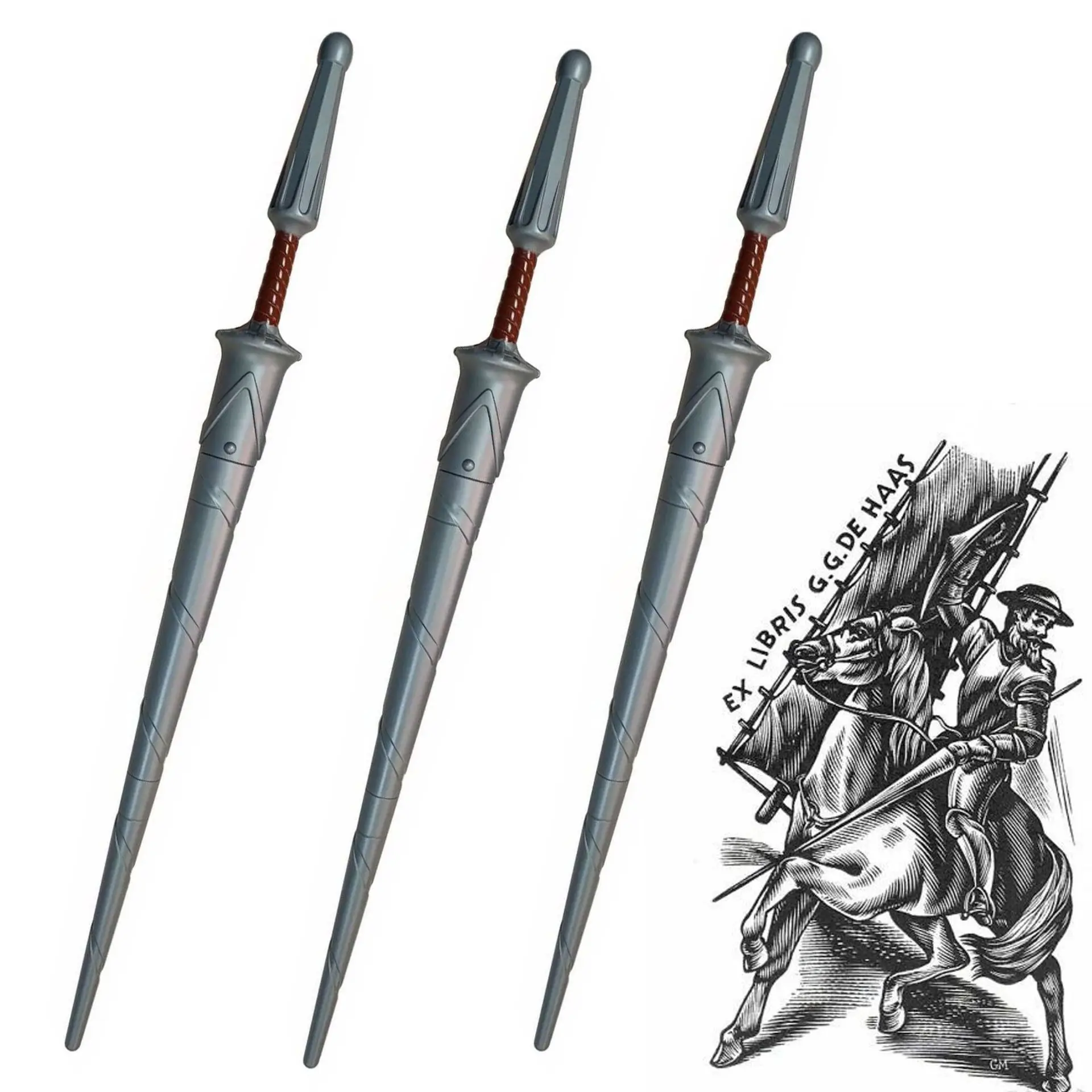 L130cm Medieval European Roman Knight's Lance Western Craft Decorative Item Party Halloween Costume Prop