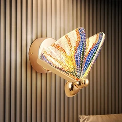 Butterfly Wall Lamp Nordic Acrylic & Iron LED Wall Light for Corridor Bedside Indoor Lighting ART DECO Wall Mounted