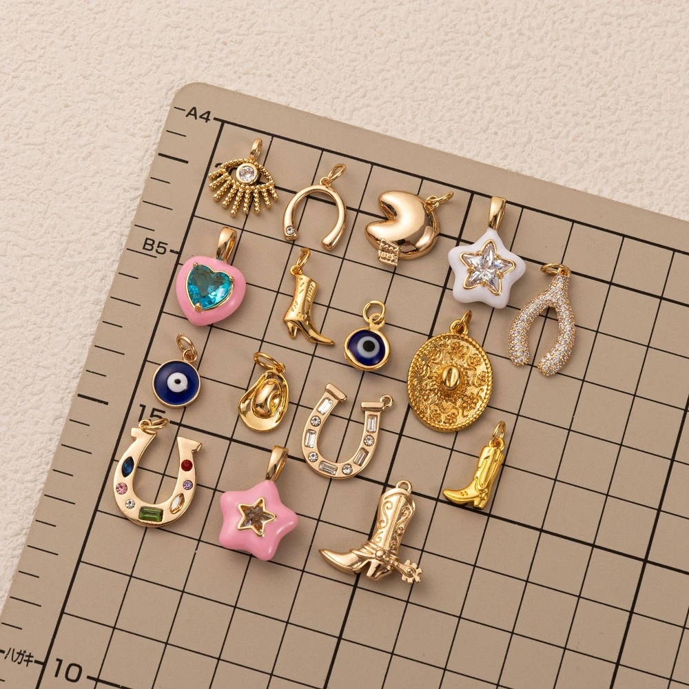 

DIY Cowboy Series Fashionable Daily Hot Selling Pink Love Star Pendant charms for jewelry