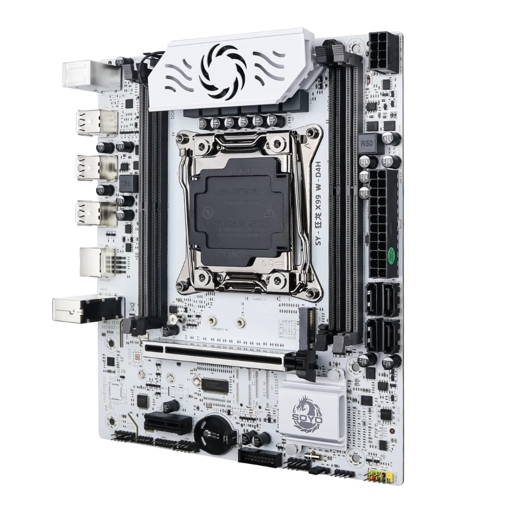 Placa-mãe MOUGOL X99 LGA 2011-3 XEON X99 com Intel E5 2680 v4 com kit combo de memória 1*8GB(8GB) DDR4 2133MHZ M.2 NVME