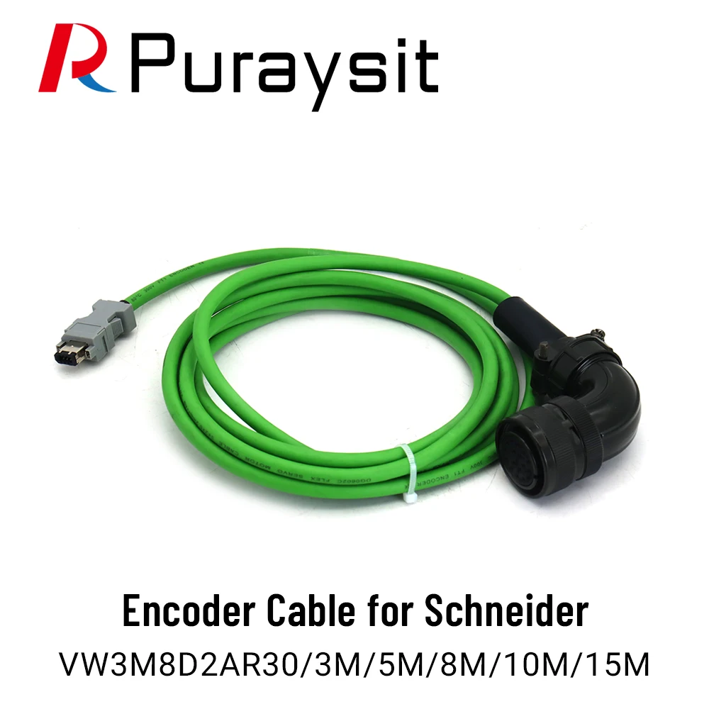 Puraysit Servo Motor Encoder Cable VW3M8D2AR30 VW3M8D2AR50 VW3M8D2AR80 VW3M8D2AR100 for Schneider