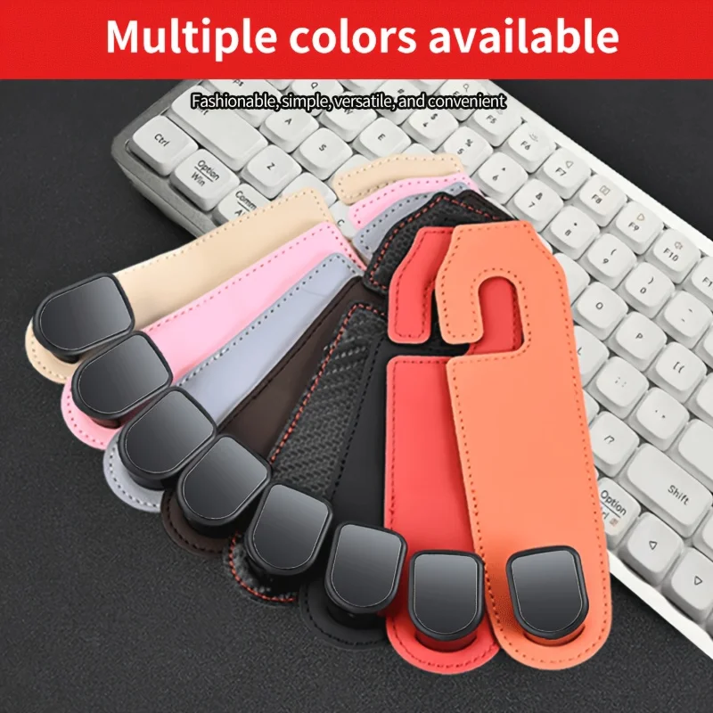 خطاف خلفي للمقعد الجلدي لملحقات السيارة أدوات السيارات الداخلية خطاف معدني شماعات لسيارة تسلا كيا BMW دودج فورد أودي بن