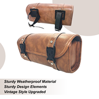 Motorcycle Tail Bag Electric Scooters Leather Saddlebag Tool Organizer Waterproof Rear Storage Bag for Road Trip Travel Cycling