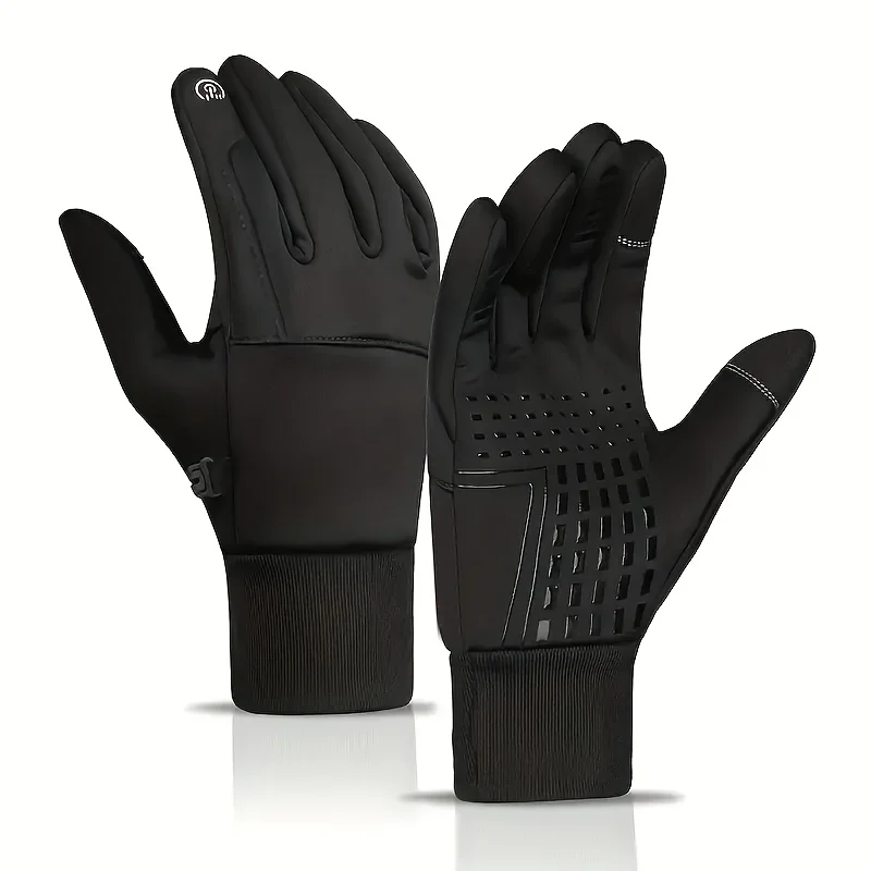 AliExpress NONE Winter Gloves for Men Women Anti-Slip Palm Warm Thermal Glove for Running Cycling Motorcycle Hiking Ski Driving Work