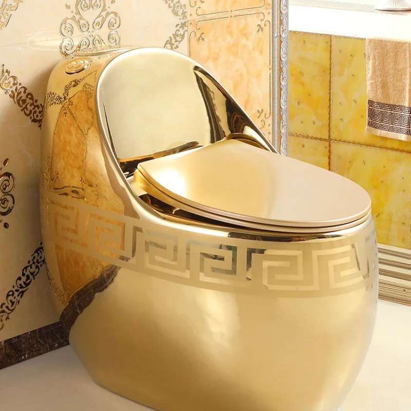 Toilet household pump egg-shaped siphon ordinary creative golden egg-shaped toilet