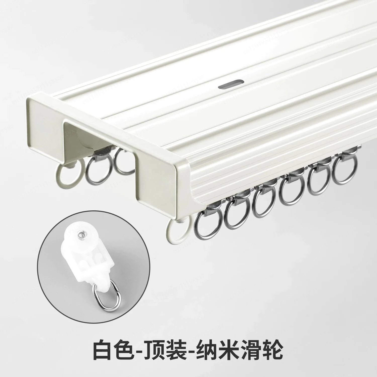 Fashion Champagne Gold Aluminium Alloy Ceiling Curtain Track With Metal Roller Thick Double Rails For Window Decor UP to 700cm