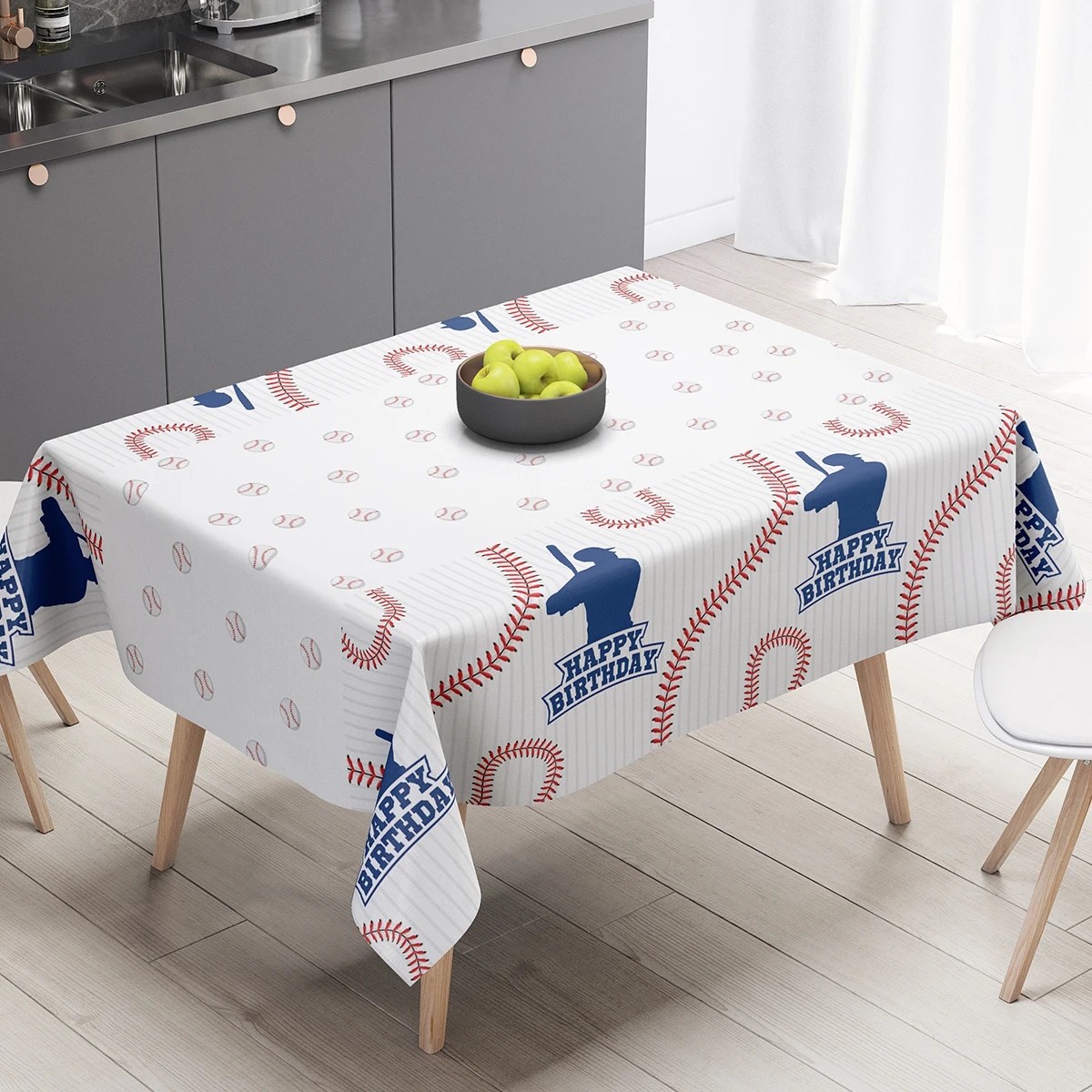 Baseball Theme Birthday PE Tablecloth Happy Sport Birthday Party Decorations Kid Boy Camping Fishing Party Supplies Table Covers