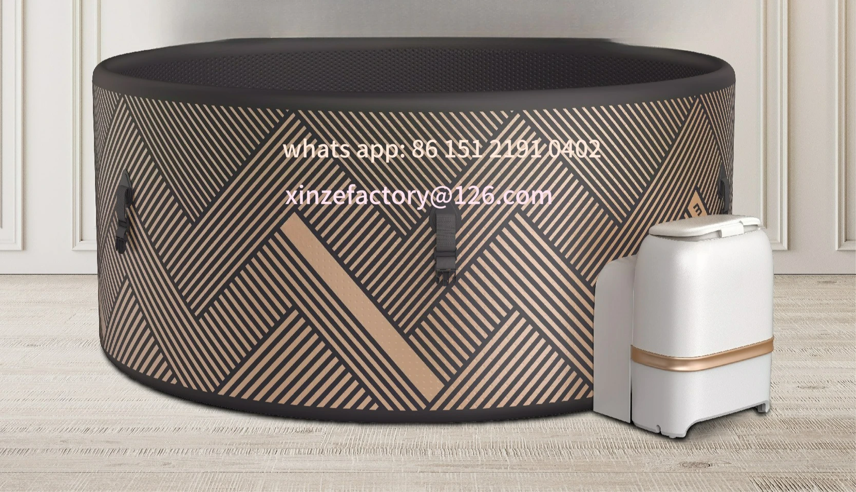 

Customizable Outdoor Inflatable Hot Spring Bath Pool Household Thermostatic Bath Massage 173cm Suitable for 6 people