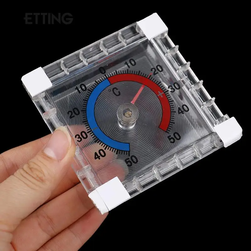 1pcs Square Temperature Thermometer For Indoor Outdoor Wall Garden Home Graduated Disc Measurement Thermometer Accessories