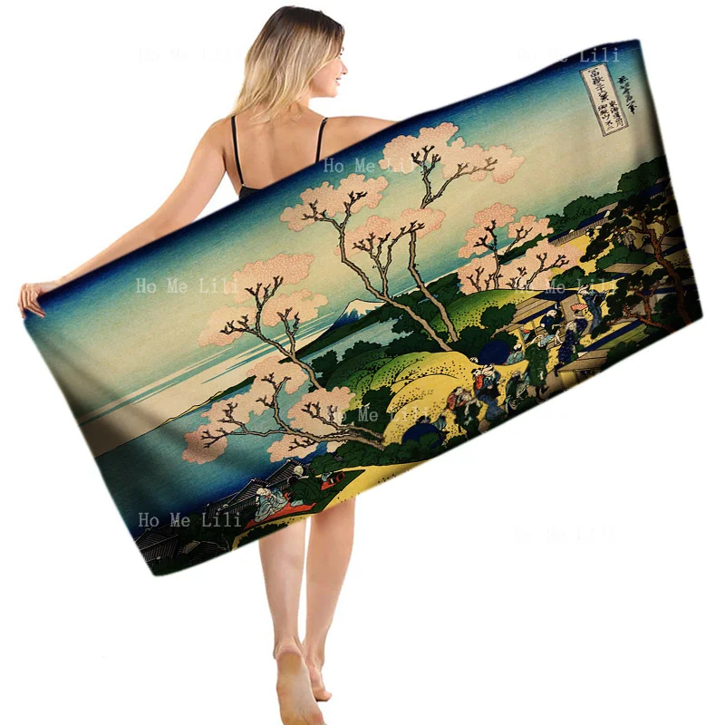 

Katsushika Hokusai 36 Views Of Mount Fuji And The Cherry Blossom Trees Quick Drying Towel By Ho Me Lili Fit For Fitness