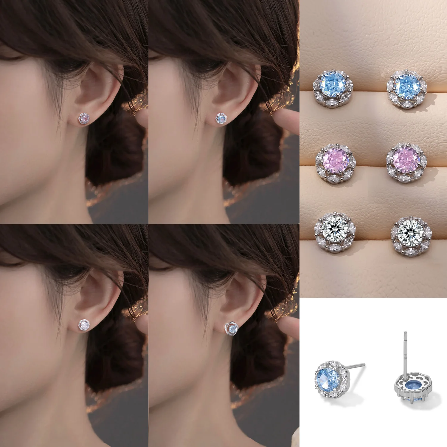 

Женские серьги-гвоздики с цирконом «Ice-Cut» — минималистичный и роскошный, Новое поступление 2023 года