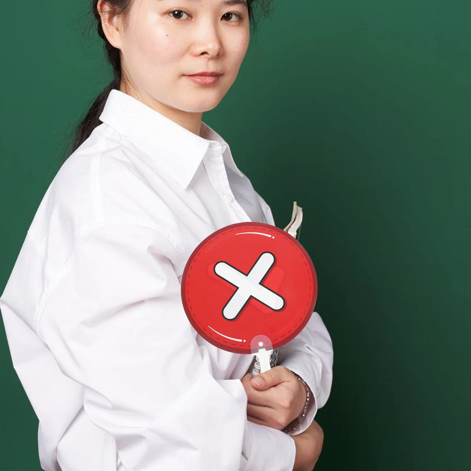 

10 Pcs with The Opponent's Sign Classroom Feedback Paddle Polling Paddles
