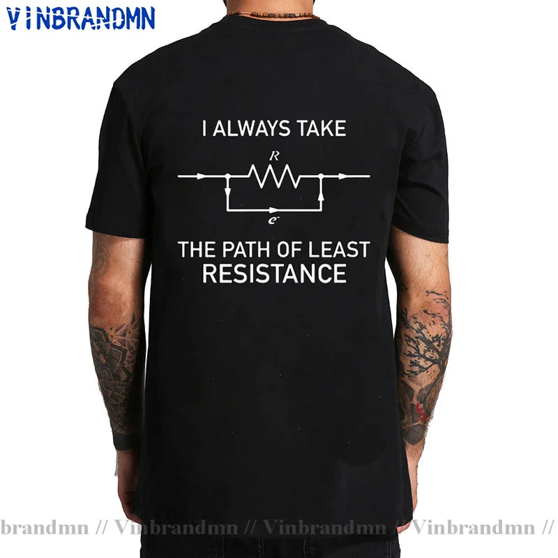 Funny Electron Path Circuit Resistor Electrical Engineer T Shirts Humor Graphic Streetwear Short Sleeve Comic Harajuku T-shirt