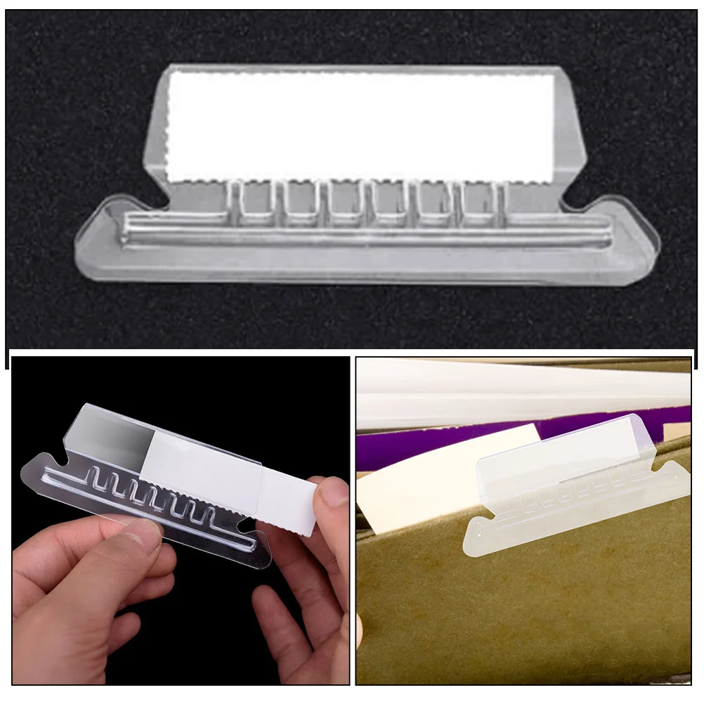 100 Pcs File Folders Label Holder Office Supplies Small Hanging Detachable Tabs Labor Clip Labels for