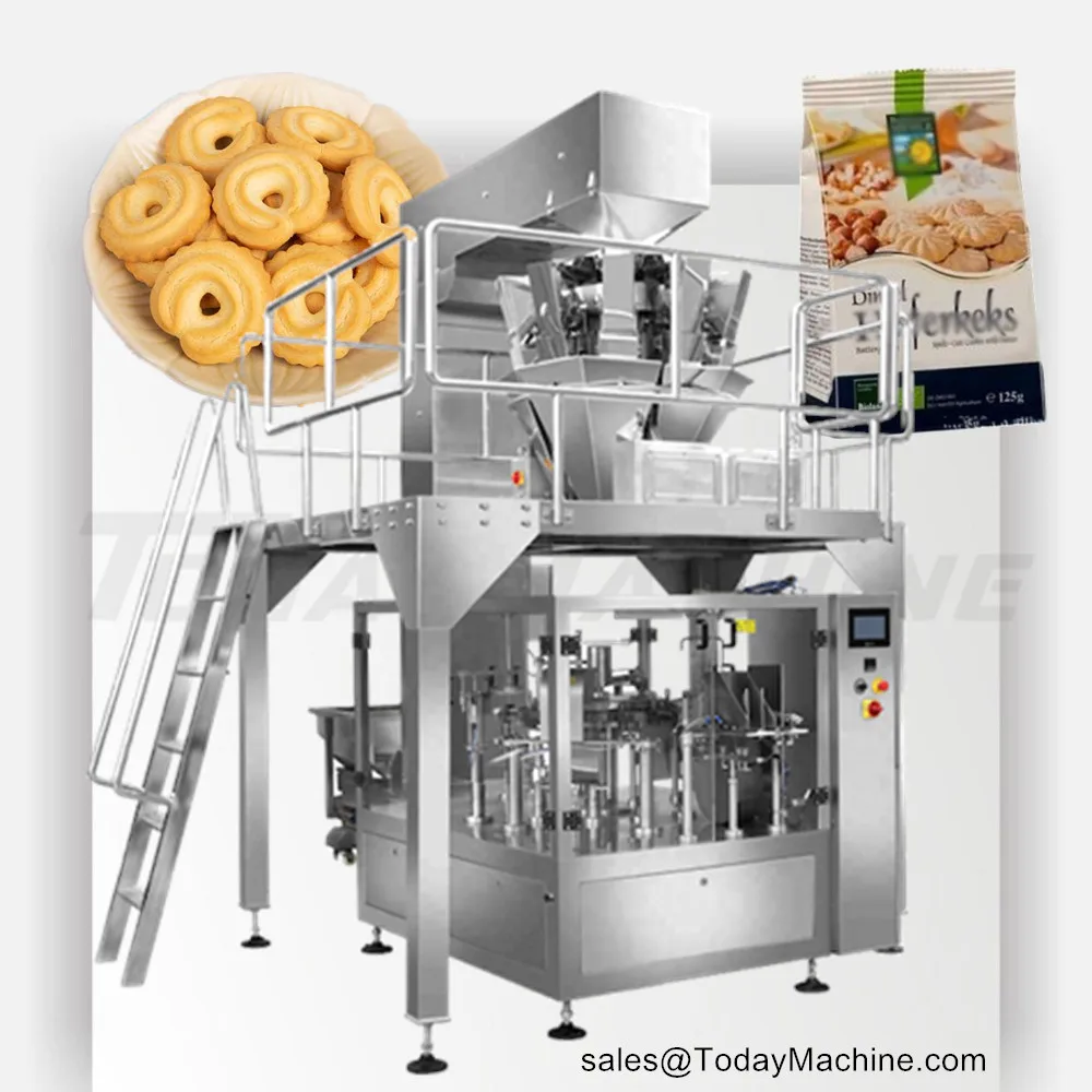 Máquina de embalagem de enchimento rotativa de frutas secas de pimentão secado de feijão pré-feito automático do malote