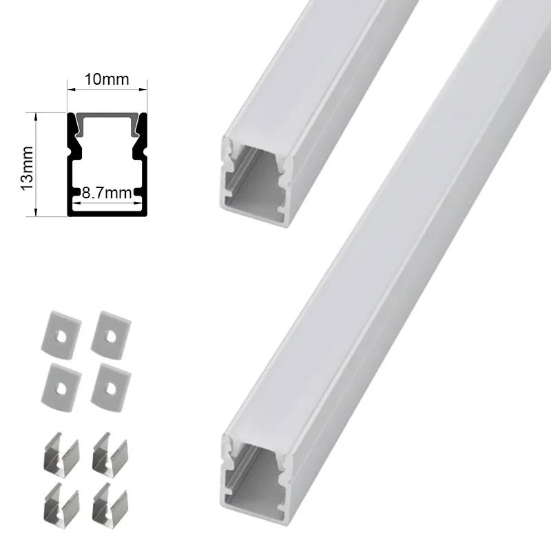 

10x13mm Led Aluminum Profile With PC Cover Surface Mount LED Linear Light Ceiling Indoor Channel Profile