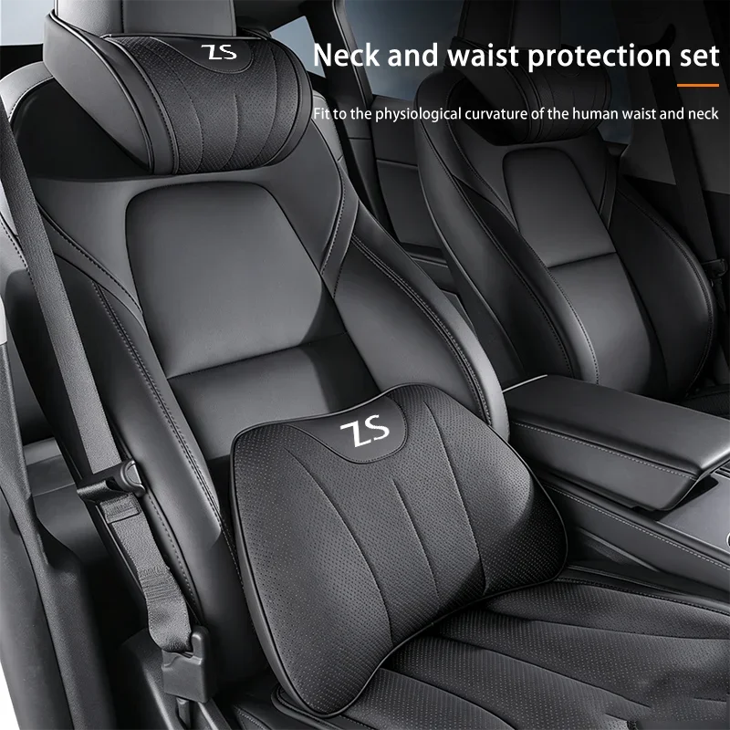 Car Seat Headrest Travel Rest 3D Neck Pillow Neck Support Lumbar Waist Support Cushion for MG ZS EV EZS 2017 2018 2020 2022 2023