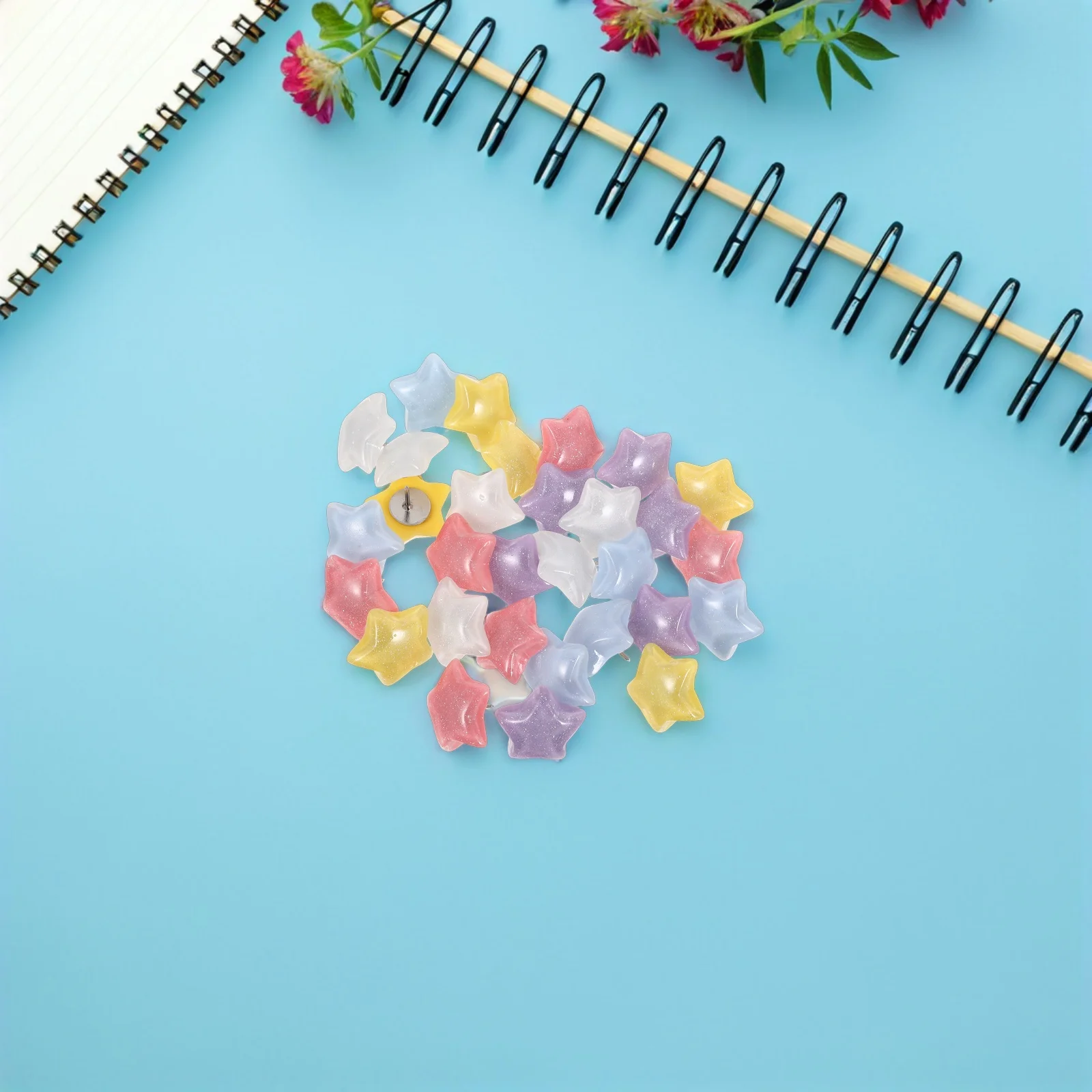 Kleurrijke Stervormige Kopspijkers 30 stks Diverse Push Pins voor Bulletin Board Wandkleden Kurk Display Kantoor Klas Gebruik