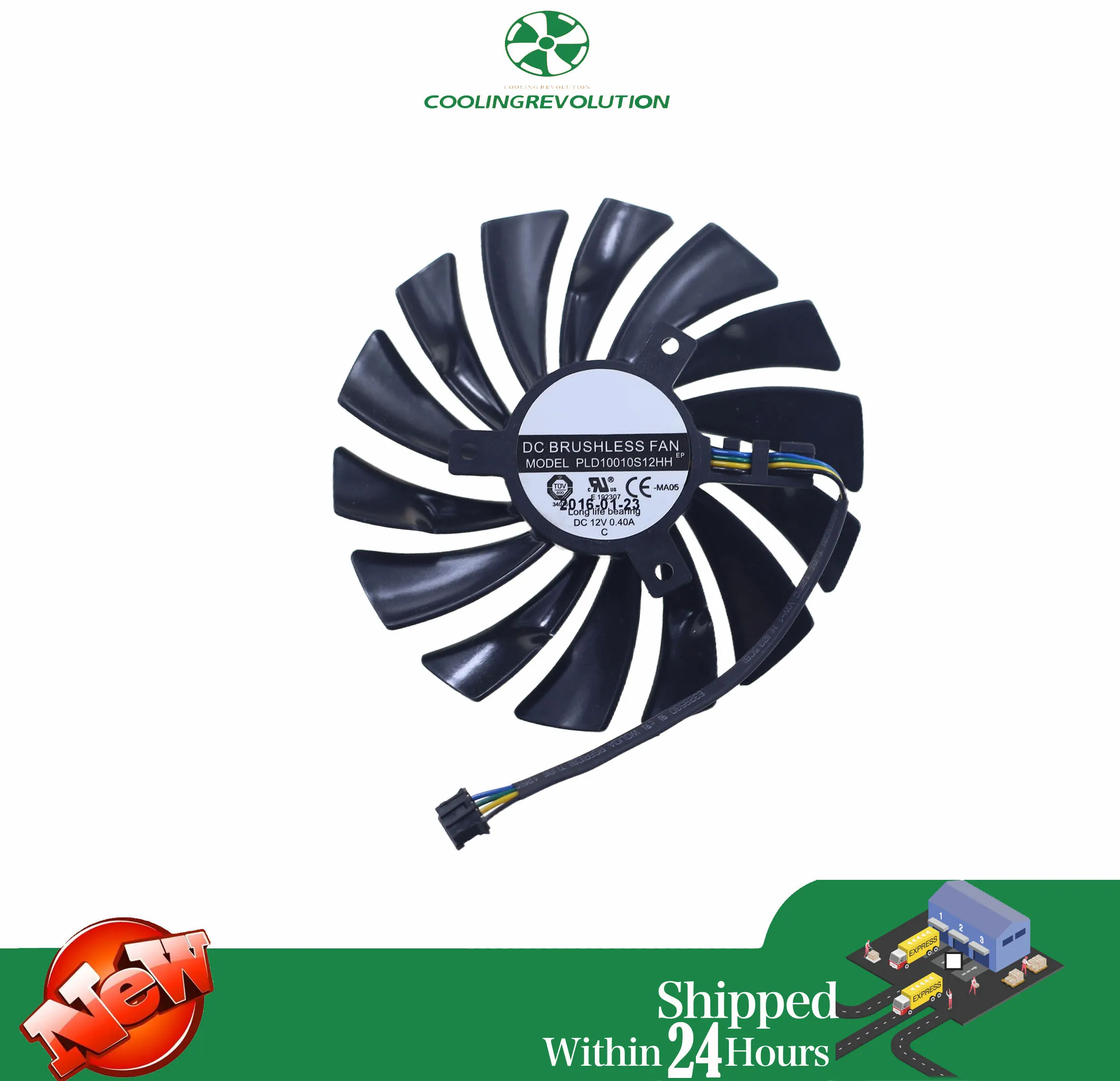 PLD10010S12HH 12V 0.40A 4Pin 95mm GTX1070 Mini For MSI GTX 1070 AERO ITX Graphics Card Cooler Cooling Fan