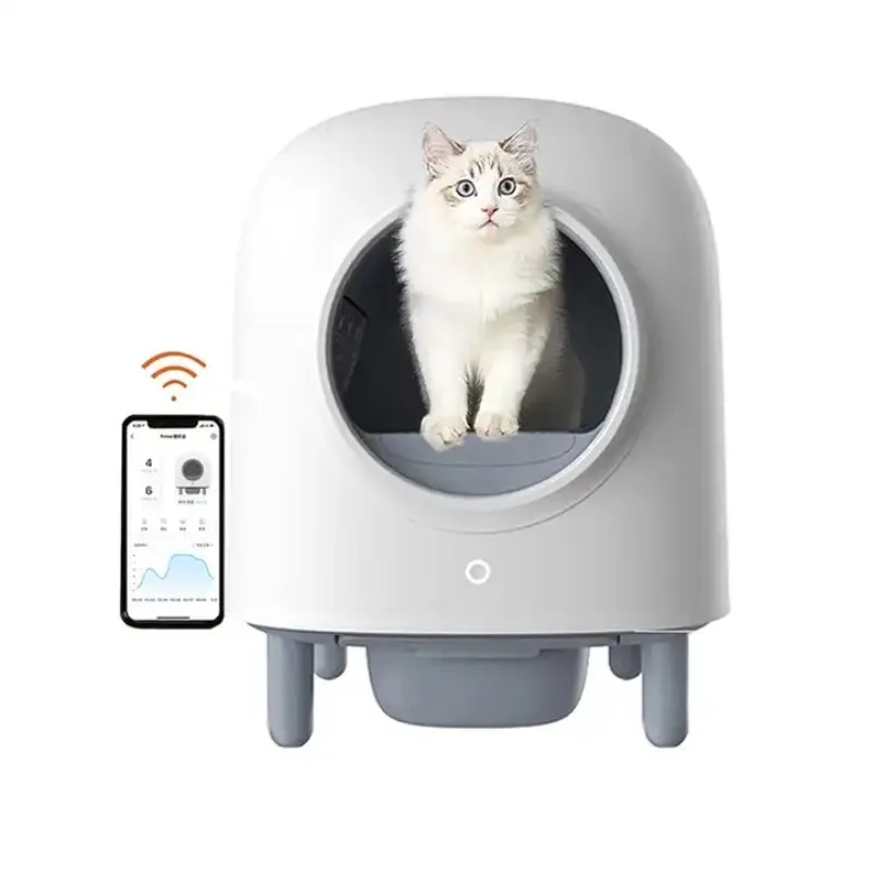 

Petree Cat Litter Box Automatic Self Cleaning EnClosed Pet Tray Furniture Cat Toilet with App Cat Supplies Arenero Gato Cerrado