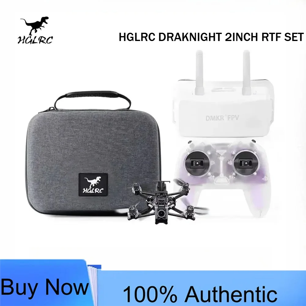 

HGLRC Draknight 2 Inch RTF Set Upgrade Beginner FPV Drone With 5.8G Goggles C1 Remote Controller