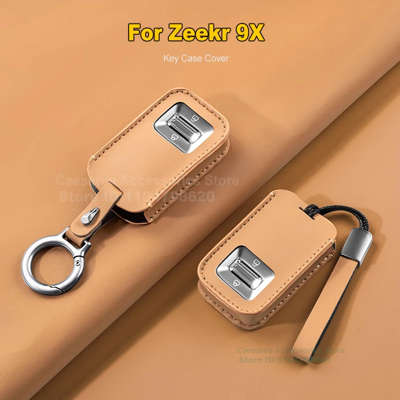 

For Zeekr 9X Remote Control Car Key Cover Bag High-grade Buckle Protective Case Keychain Interior Accessories