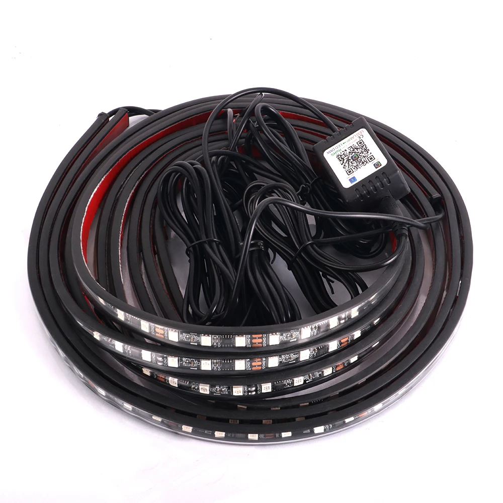 Neon LED RGB Car Underglow Bottom Light Remote/APP Control Flexible Waterproof LED Strip Car Underbody Light Decorative Lamp 12V - view 5
