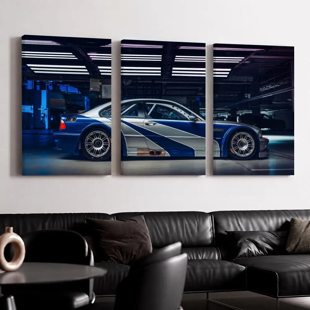 Classic Sports Car Design Framed Wall Painting Ready to Hang Canvas Wall Art Poster for Bedroom Living Room Home Decor Gift